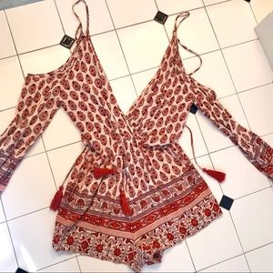 Long sleeve, off the shoulder romper